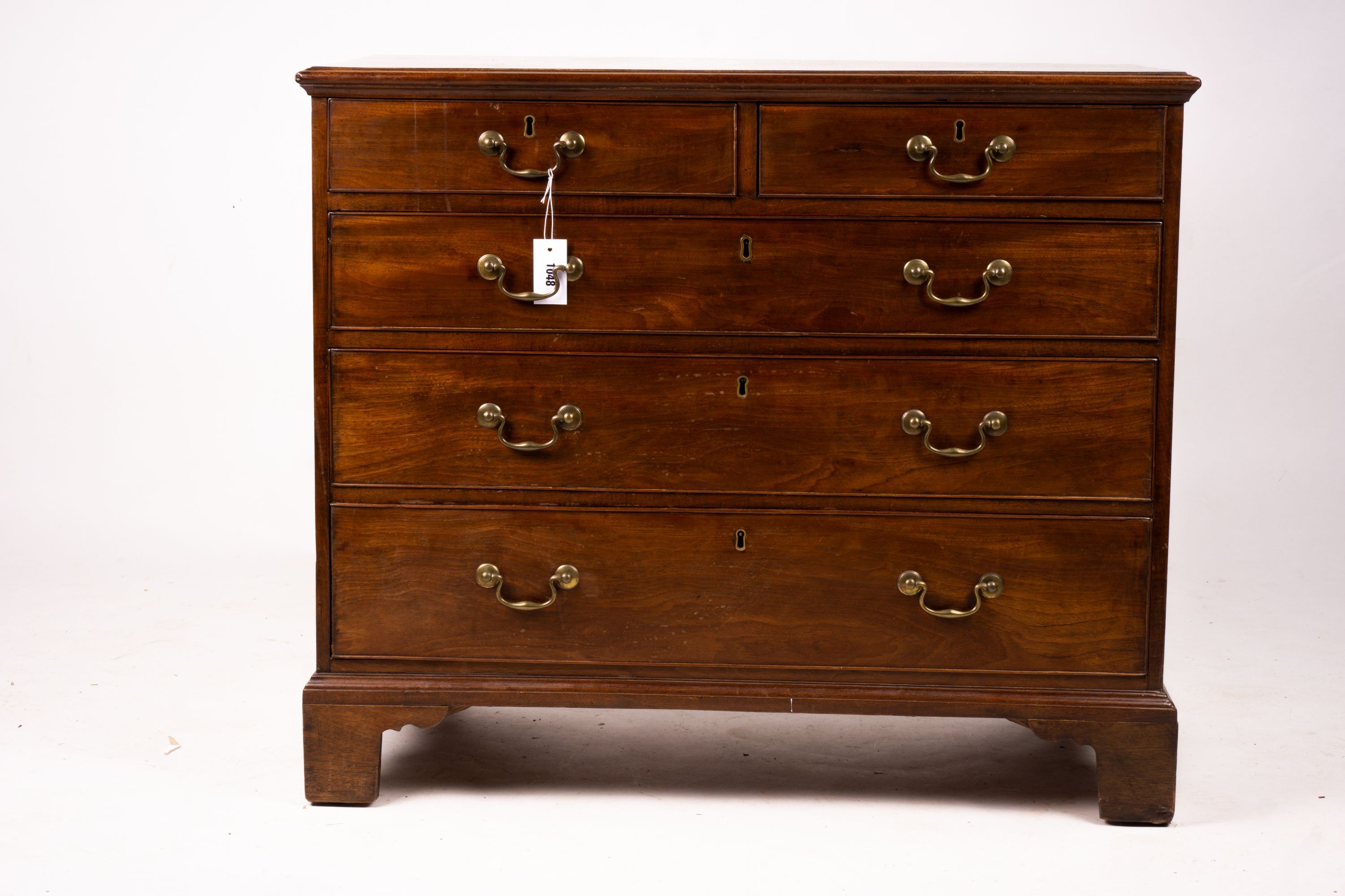 A George III style mahogany chest, width 94cm, depth 47cm, height 81cm